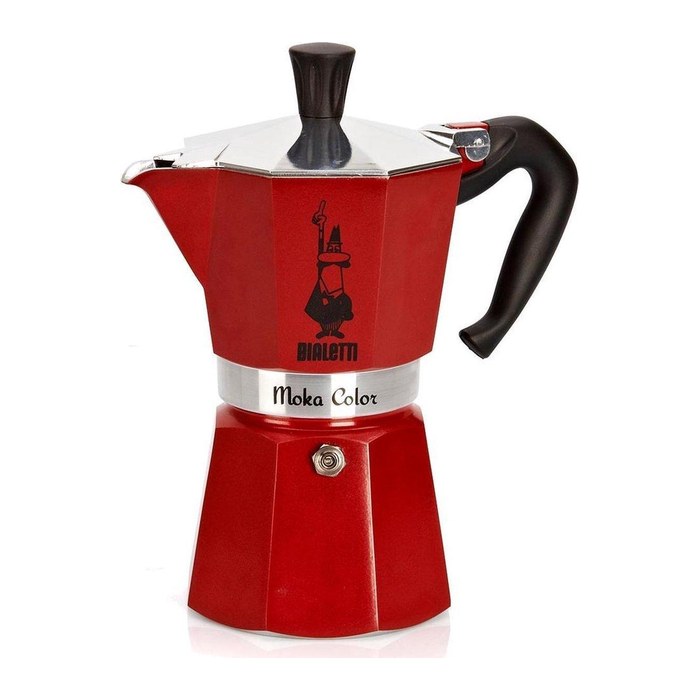 BIALETTI Moka Express 6 Espressokocher rot, 6 Tassen
