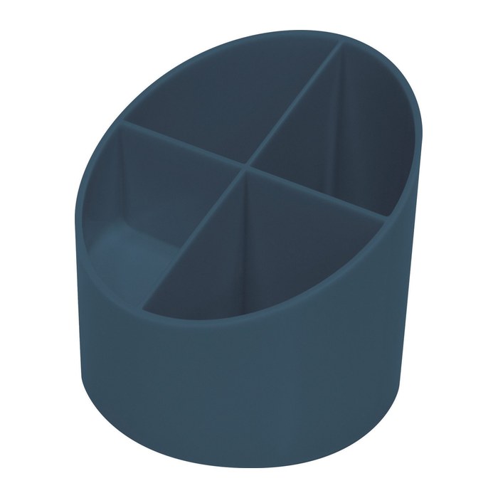 helit Stiftehalter the green cross blau Kunststoff 4 Fächer 11,0 x 11,0 x 10,5 cm