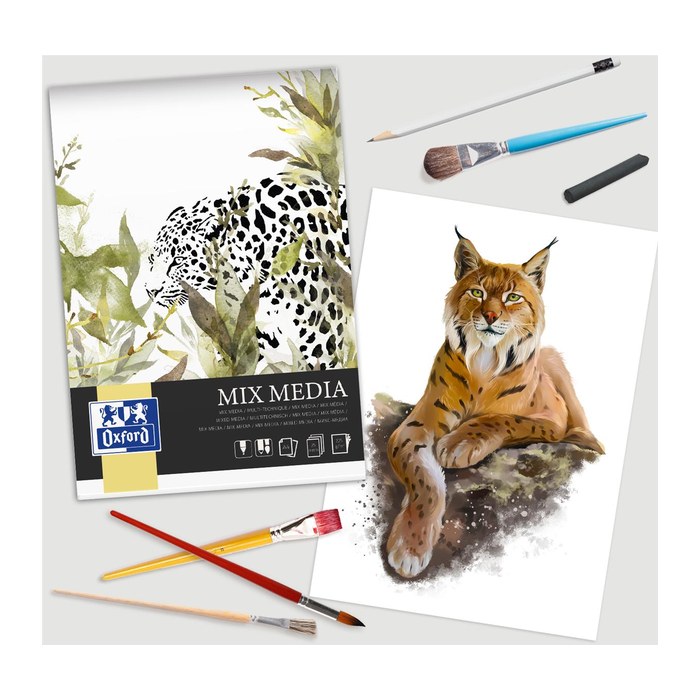 OXFORD Malblock Mixed Media DIN A3 225 g/qm, 25 Blatt, 1 St.