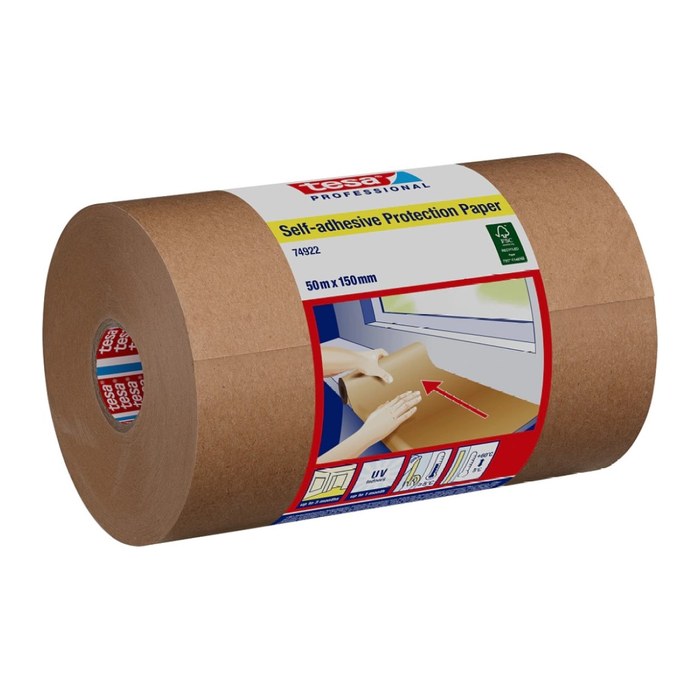 tesa Professional 74922 Abdeckpapier braun 60,0 cm x 10,0 m 1 Rolle