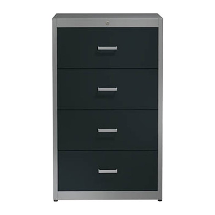 mauser client entry Hängeregistraturschrank alu, anthrazitgrau 4 Schubladen 80,0 x 60,0 x 135,0 cm, 1 St.