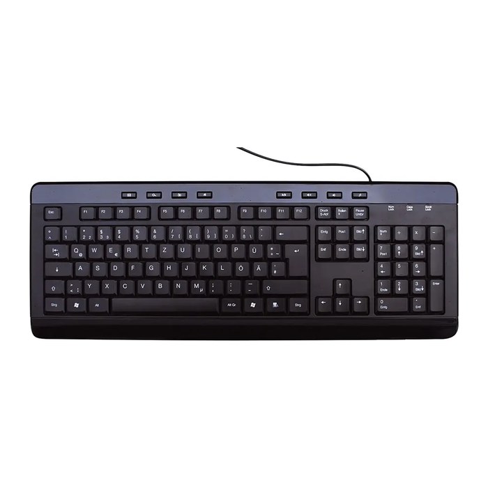 MediaRange Tastatur Multimedia Keyboard black QWERTY GR
