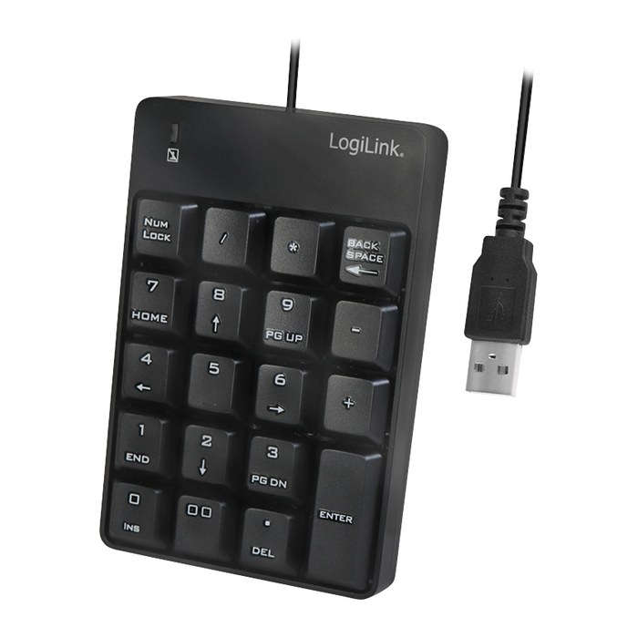 Logilink Keypad mit USB-A Anschluss schwarz