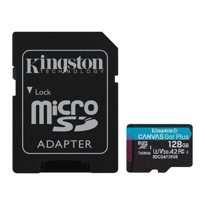 SD MicroSD Card 128GB Kingston SDXC Canvas Go Plus retail