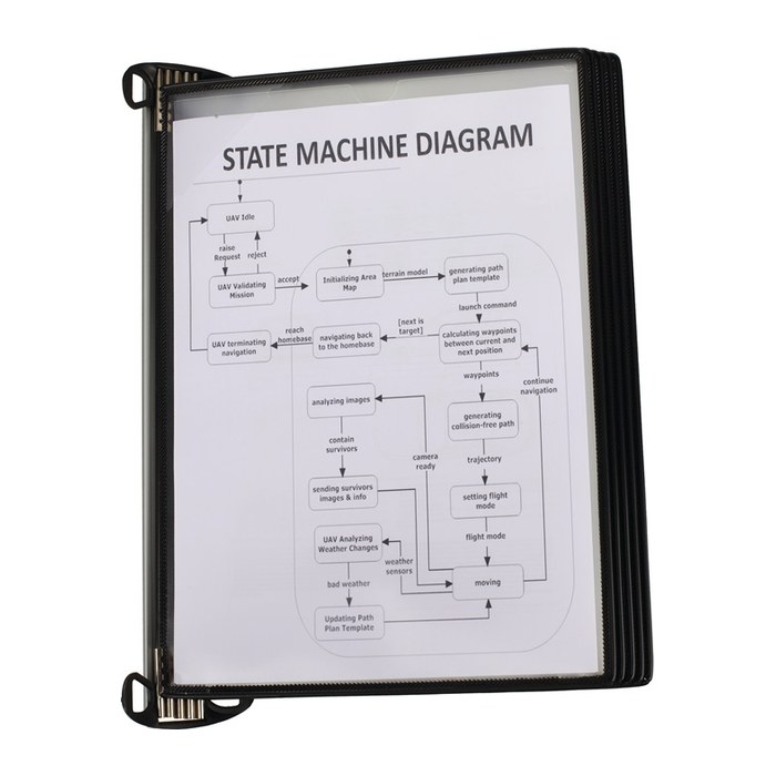 tarifold Wand-Sichttafelsystem PRO 920300 DIN A4 schwarz mit 5 St. Sichttafeln, 1 St.