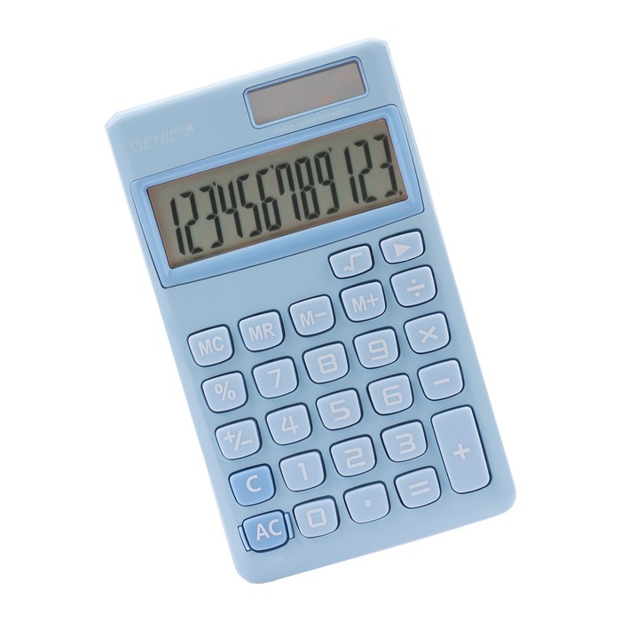 GENIE 212B Taschenrechner hellblau