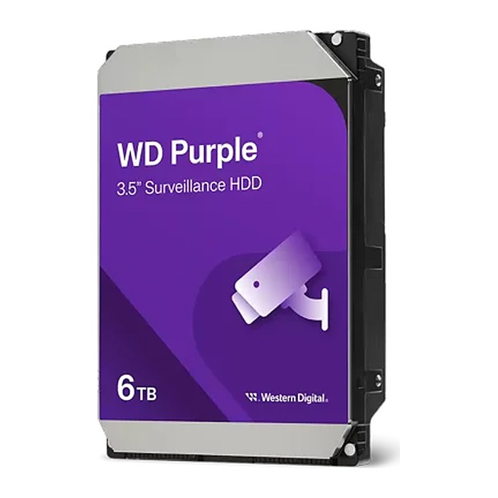 WD Purple 8.9cm (3.5") 6TB SATA3 5400 256MB WD64PURZ intern