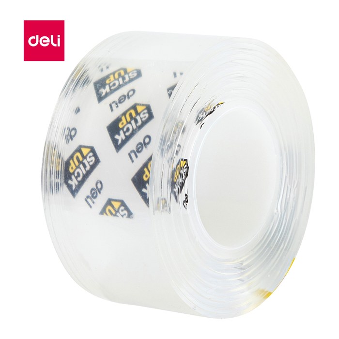 DELI Montageband 25,4mm x 1,5m doppelseitig transparent