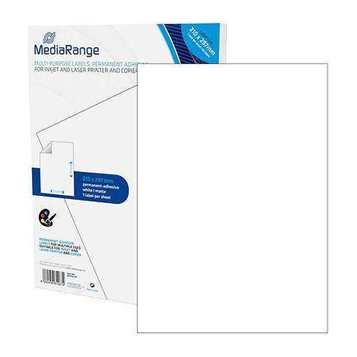 MediaRange Etiketten 210x297mm 50 St. stark haftend weiß