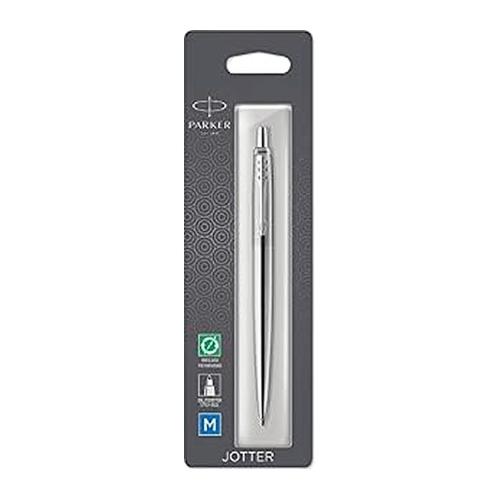 PARKER Kugelschreiber JOTTER Edelstahl C.C. BL M Blau Blister