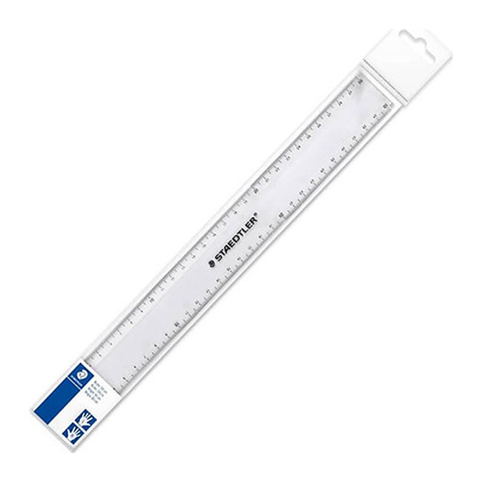 STAEDTLER Lineal 30cm Kunstst. transp.