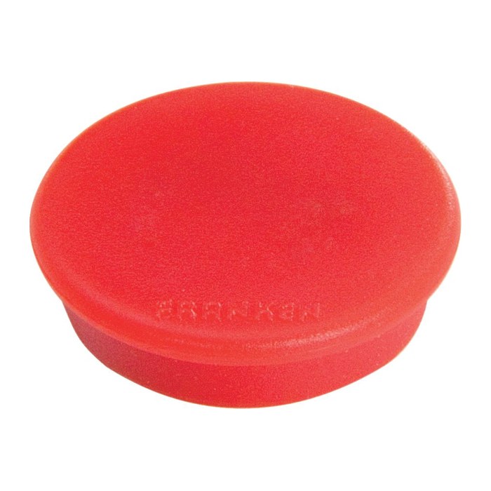 FRANKEN Haftmagnet Magnete rot, Kunststoff Ø 3,2 x 0,7 cm, 10 St.