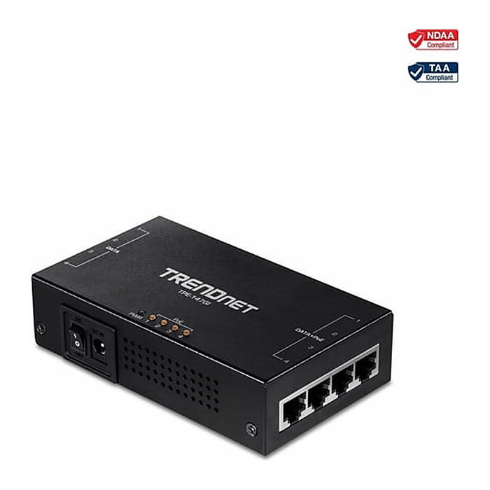 TRENDnet Injector Gbit PoE+ 30W 4-Port(65W Gesamtleistung)