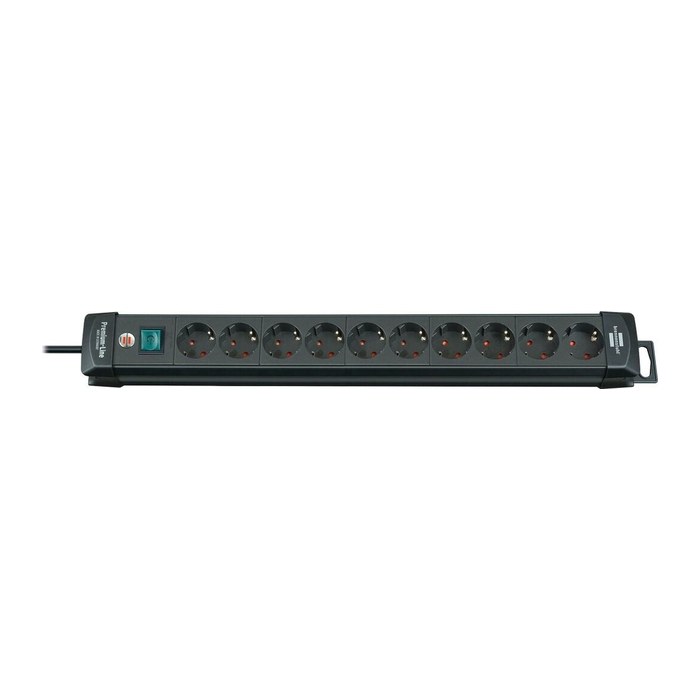 brennenstuhl Premium-Line 10-fach Steckdosenleiste mit Schalter 3,0 m schwarz