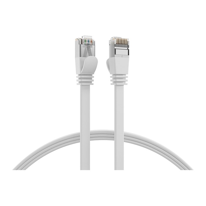 EFB RJ45 Flachpatchkabel U/FTP Cat.6A PVC 0.15m weiß