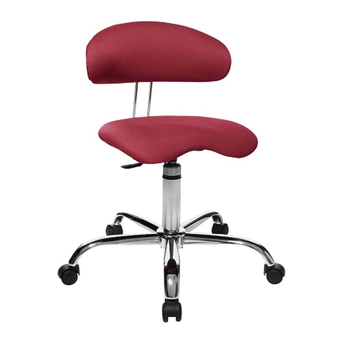 Topstar Bürostuhl Sitness® 40, ST290W51 Stoff rot, Gestell chrom