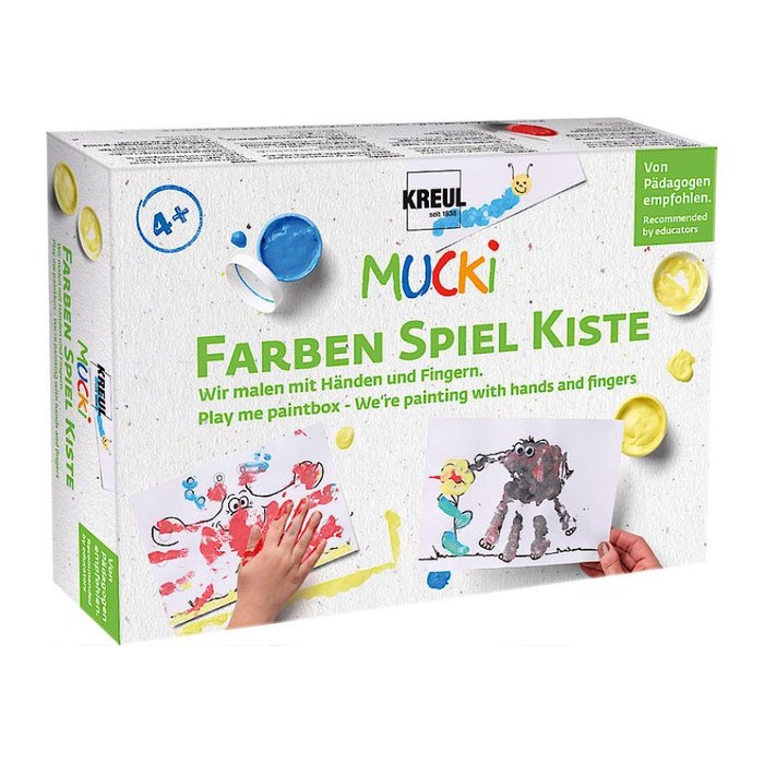 KREUL MUCKI Fingerfarben farbsortiert, 1 Set
