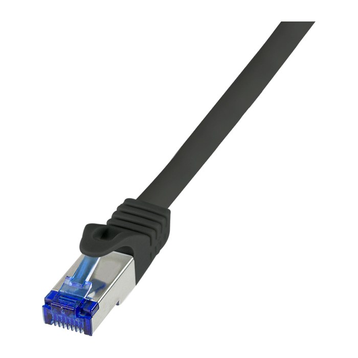 Logilink Patchkabel Ultraflex, Cat.6A, S/FTP, schwarz, 1,5 m