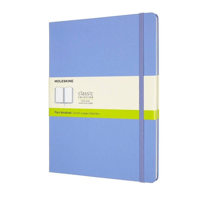 MOLESKINE Notizbuch Classic Collection fester Einband ca. DIN A4 blanko, hortensienblau Hardcover 192 Seiten, 1 St.