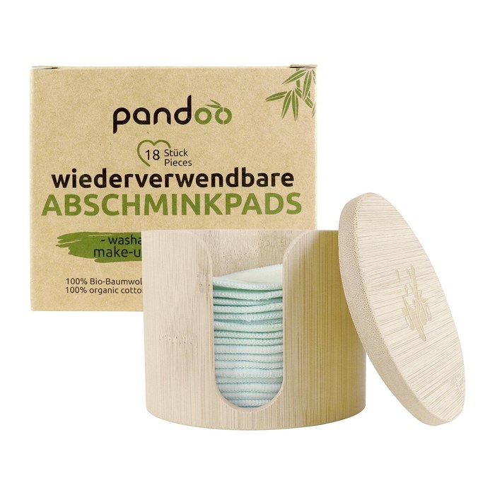 pandoo Abschminkpads waschbar 1-lagig weiß, 18 St.