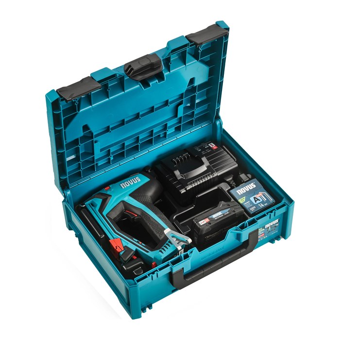 novus J-550 Koffer-Set Akku-Tacker, mit 1 Akku