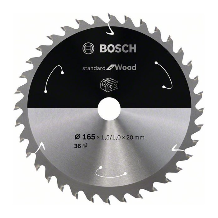 BOSCH Standard for Wood Kreissägeblatt 165,0 mm, 36 Zähne, 1 St.
