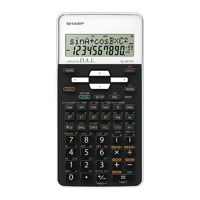 SHARP EL-531TH Wissenschaftlicher Taschenrechner schwarz/weiß