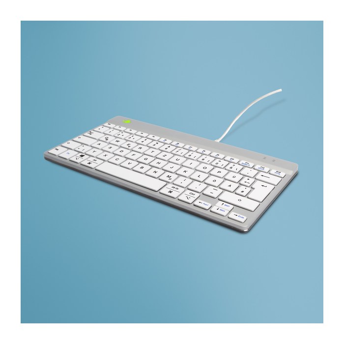R-Go Tastatur Compact Break DE-Layout verkabelt weiß
