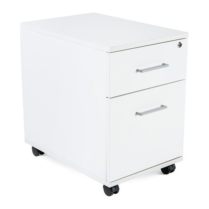 rocada Mobiler Rollcontainer weiß 2 Auszüge 40,0 x 60,0 x 58,0 cm