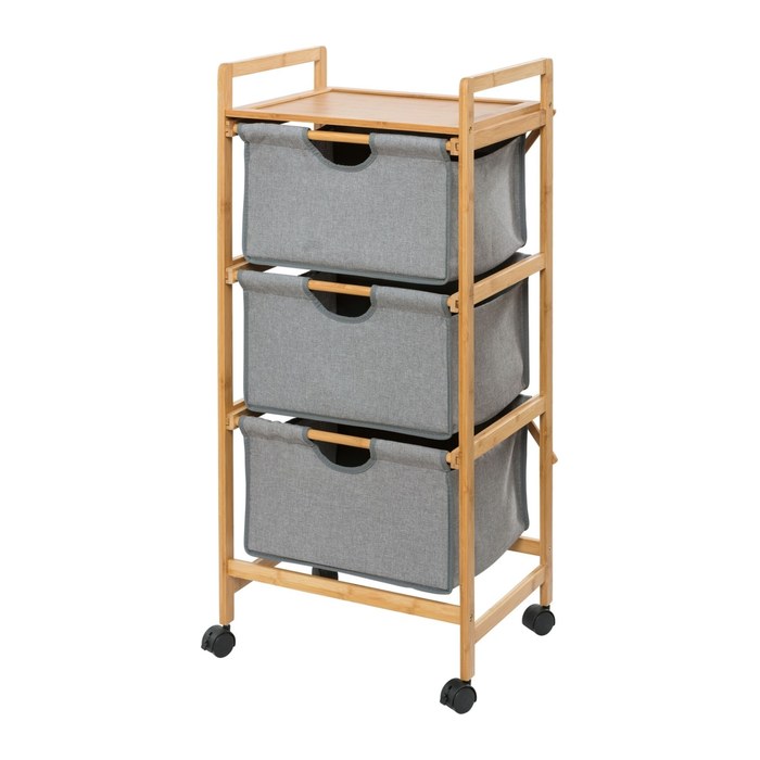 WENKO Etagenwagen Bahari grau 44,0 x 34,0 x 96,0 cm