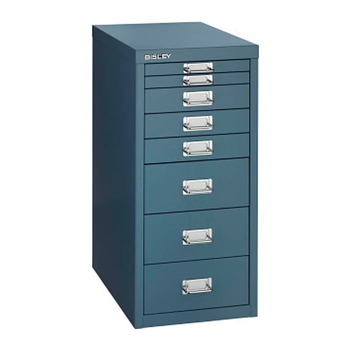 BISLEY MultiDrawer™ L298 Schubladenschrank blau 8 Schubladen 27,8 x 38,0 x 59,0 cm, 1 St.