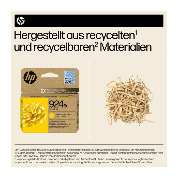 HP 924e(4K0U9NE) gelb Druckerpatrone