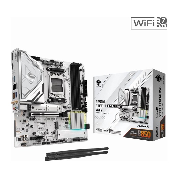 ASRock B850M Steel Legend WiFi AM5 mATX HDMI/DP DDR5