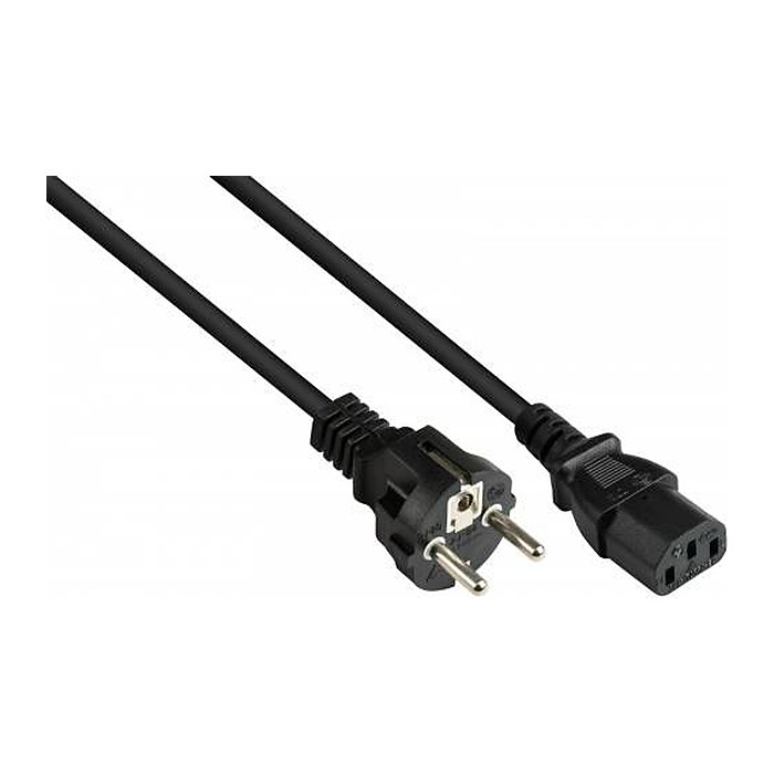 Good Connections Schutzkontakt-Stecker an C13 schw. 5m