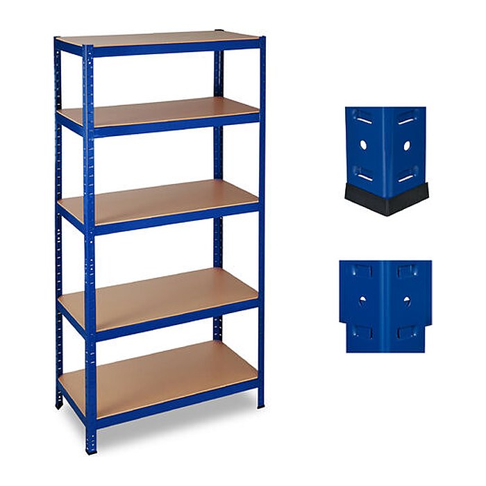 relaxdays Schwerlastregal 10026751_0 blau 90,0 x 45,0 x 180,0 cm