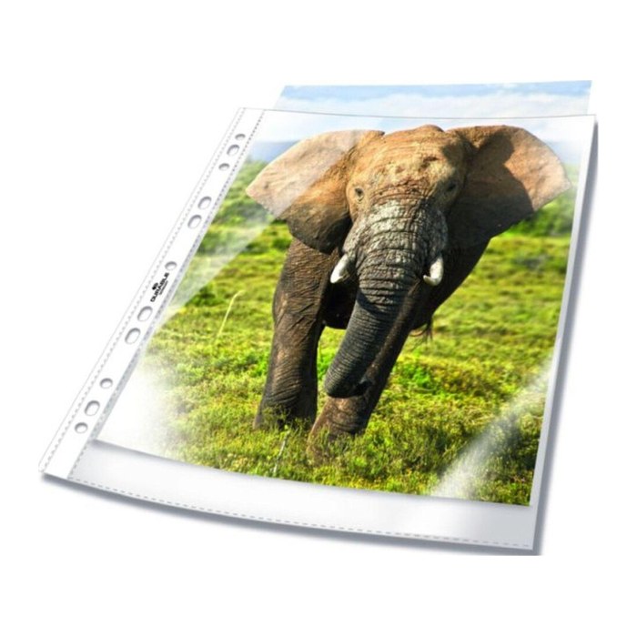 DURABLE Prospekthüllen DIN A4 transparent genarbt 0,06 mm, 100 St.
