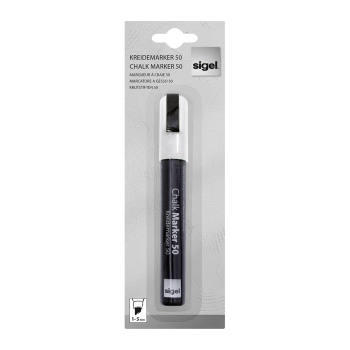 SIGEL Kreidemarker weiß 1,0 - 5,0 mm, 1 St.