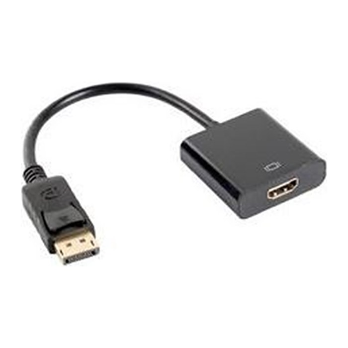 LANBERG Displayport (M)V1.2->HDMI(F) Kabel 0,1m schwarz