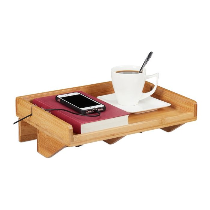 relaxdays Bettablage braun 32,5 x 27,0 cm, 1 St.
