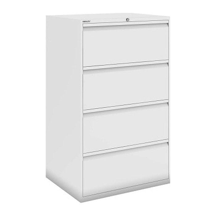 BISLEY DF3 Hängeregistraturschrank reinweiß 4 Schubladen 80,0 x 62,2 x 132,1 cm, 1 St.