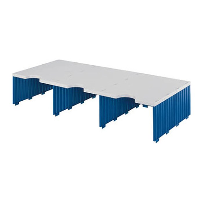 styro Sortierstation Styrodoc Jumbo Aufbaueinheit grau/blau mit 3 Fächern