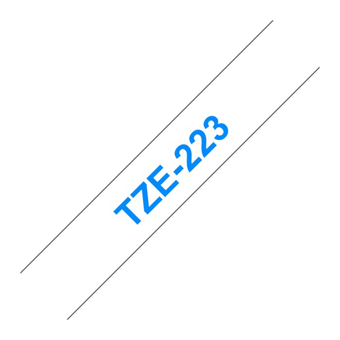 brother Schriftband TZe-223 TZE223, 9 mm, blau auf weiß, 1 St.
