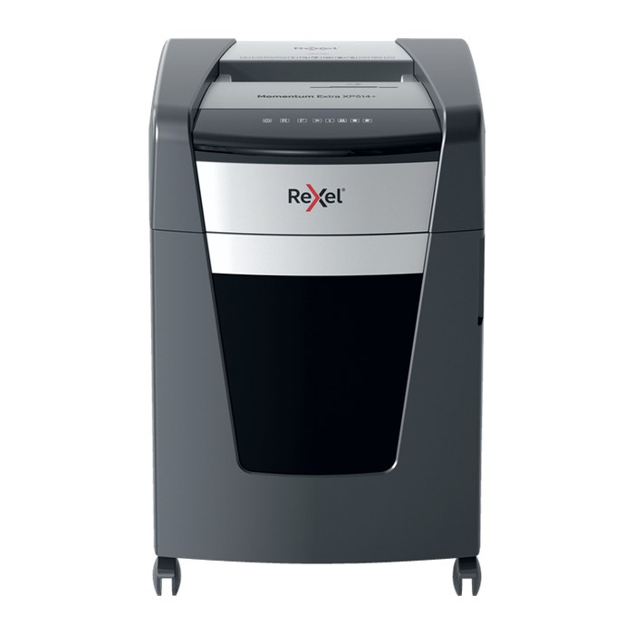 Rexel XP514+ Aktenvernichter mit Partikelschnitt P-5, 2 x 15 mm, bis 14 Blatt, grau
