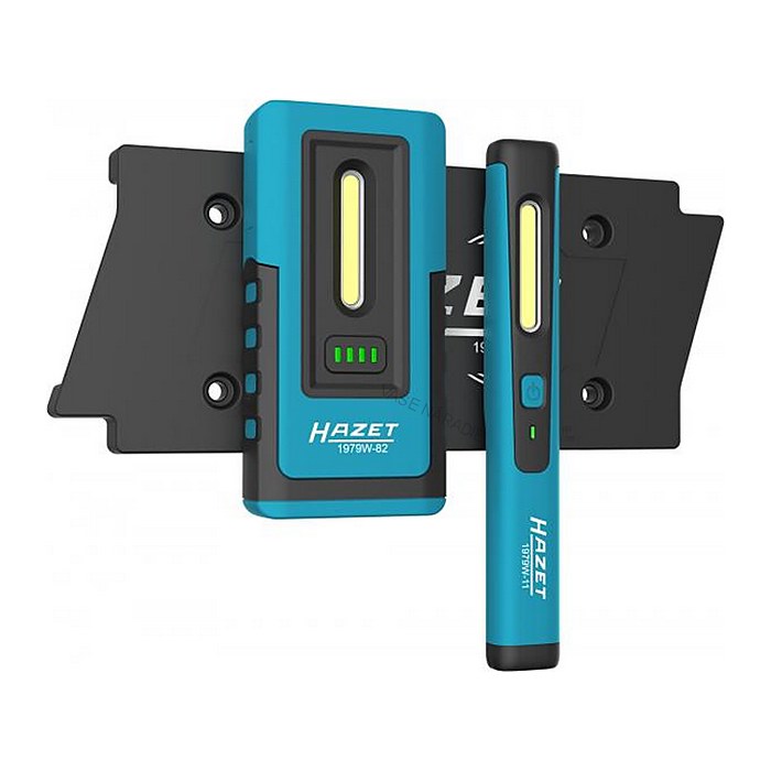 HAZET 1979NW/3 wireless charging LED Werkstattlampen-Set blau, 1 Set