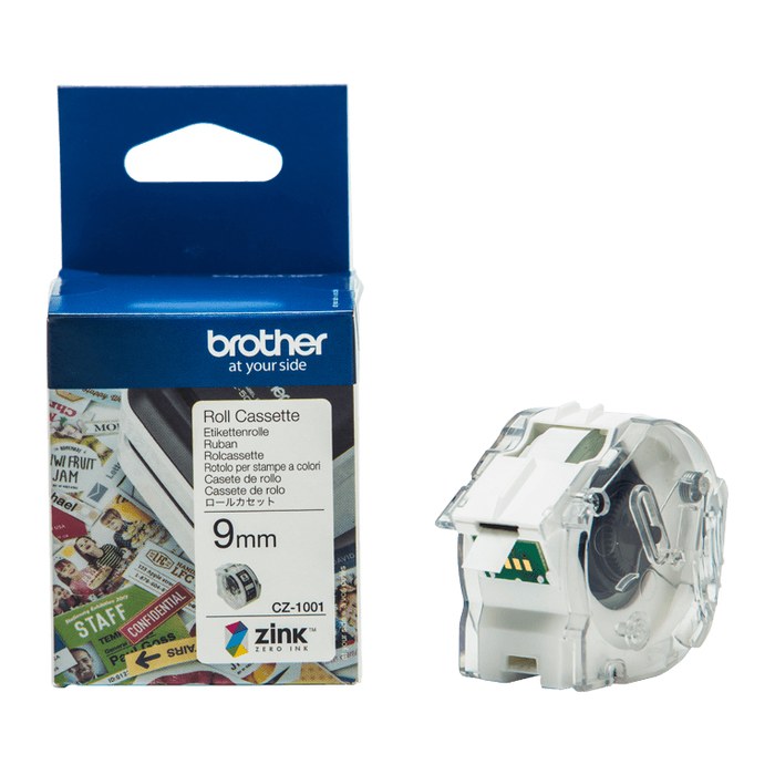 brother Endlospapierrolle für Etikettendrucker CZ1001 weiß, 9,0 mm x 5,0 m, 1 Rollen