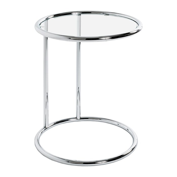 HAKU Möbel Beistelltisch rund Glas transparent 45,0 x 45,0 x 55,0 cm, 1 St.
