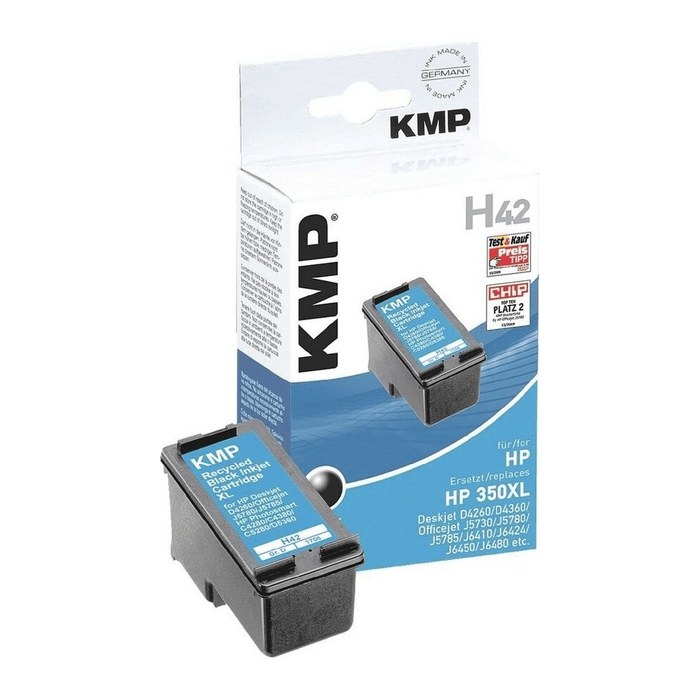 KMP H42 schwarz Druckerpatrone kompatibel zu HP 350XL (CB336EE)
