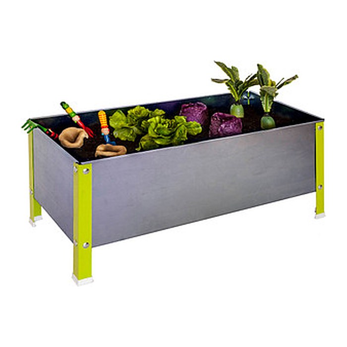 Simonrack Hochbeet SIMONGARDEN URBAN Metall grün, silber rechteckig 120,0 x 40,0 x 41,0 cm, 1 St.
