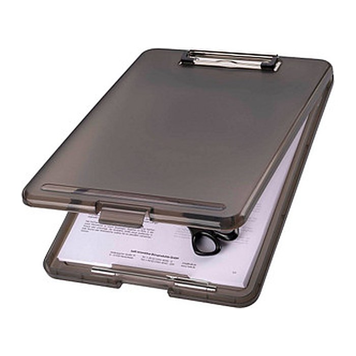 helit Klemmbrett the clip H2532009 DIN A4 grau transluzent Kunststoff, 1 St.