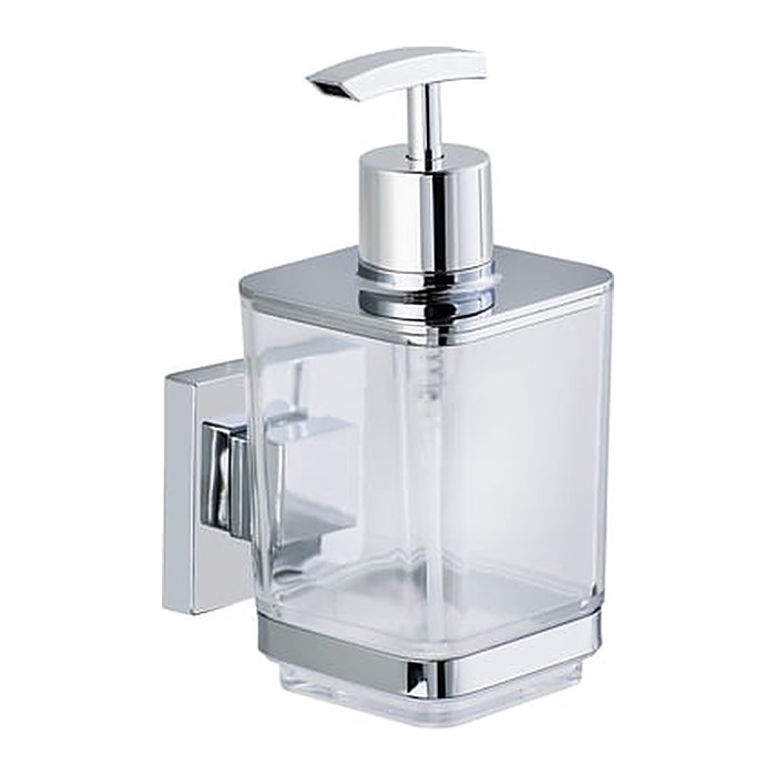 WENKO Seifenspender Quadro 22683100 silber Edelstahl/Kunststoff 330,0 ml, 1 St.